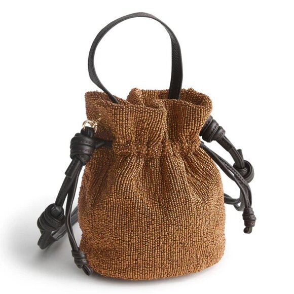 Vera Bradley Tilden Drawstring Crossbody in Beaded Bronze Metallic NWT